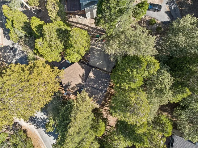 Drone view of property