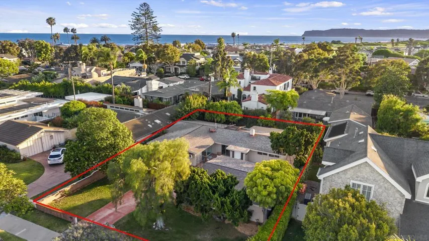 Aerial View of the property in Coronado CA