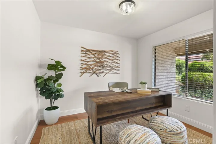 Lower level bedroom currently shown as office