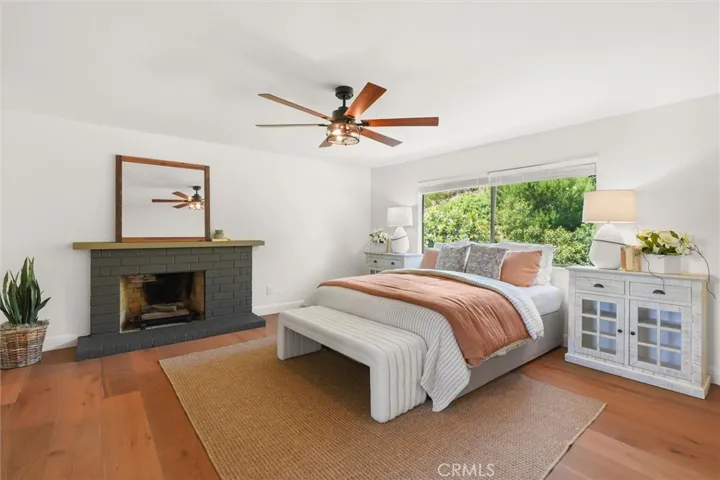Primary bedroom with fireplace