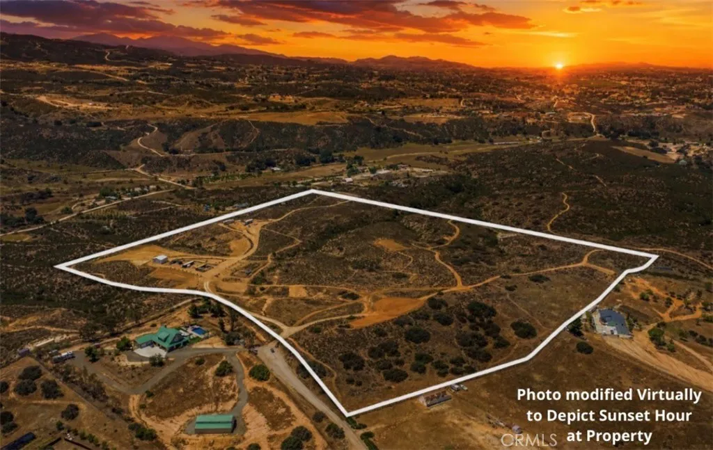 Photo modified virtually to Depict Sunset Hour at Property