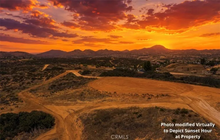 Photo modified virtually to Depict Sunset Hour at Property