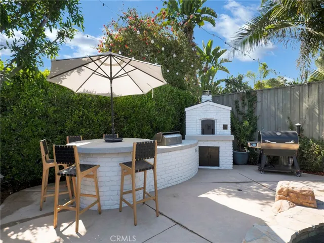 Pizza Oven BBQ and Seating Area