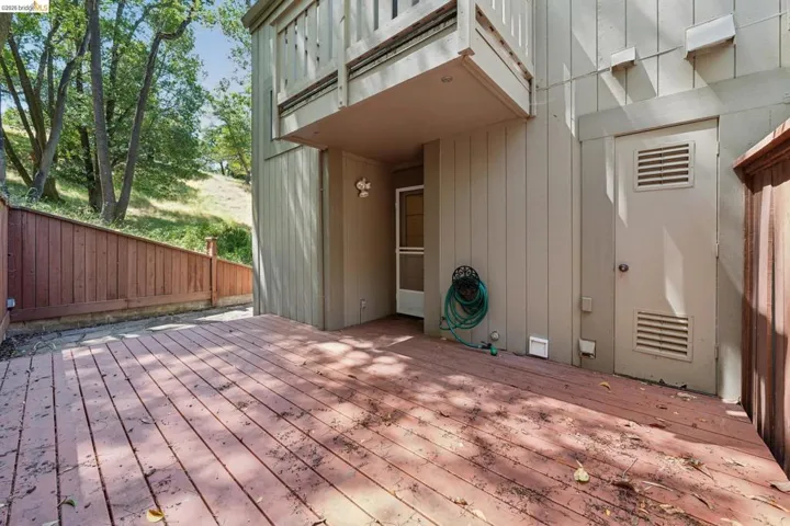 Expansive outdoor wood deck offering private patio space