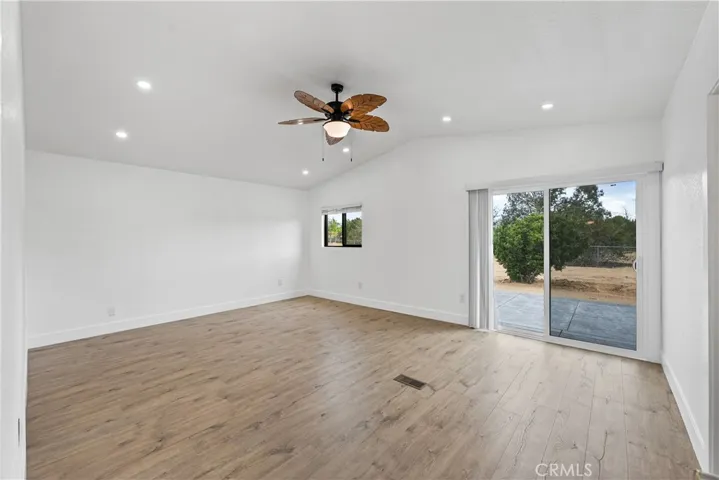 Master bedroom sliding door towards the patio