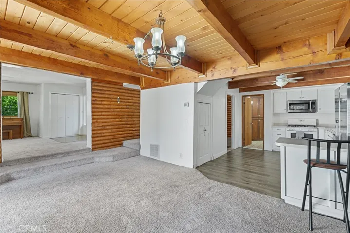 Kitchen open to living room.