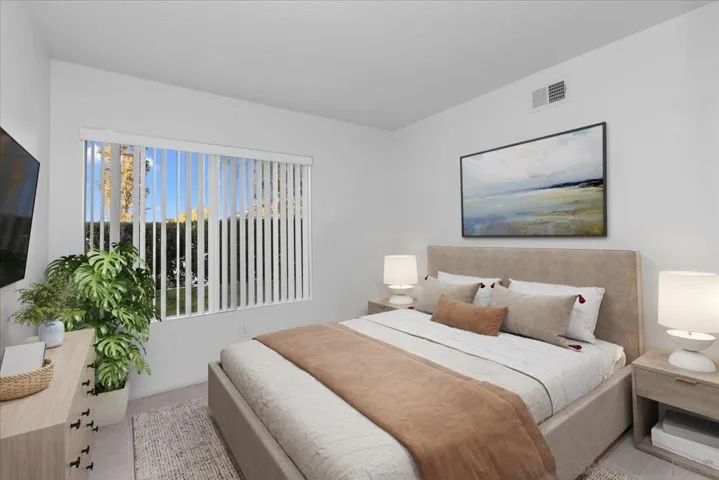 Virtually staged - second bedroom downstairs