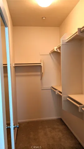 Walk-in closet in primary bedroom