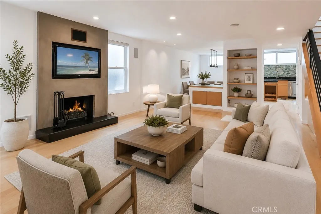 Digitally Enhanced Image Virtually Staged. Living Room