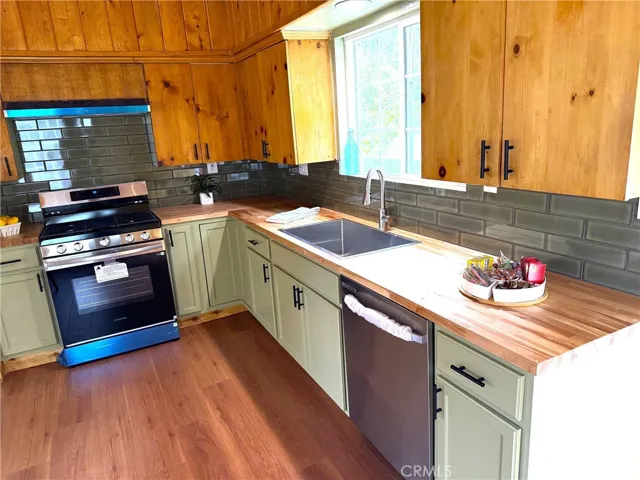 Updated Kitchen with enw appliances and butcher block countertops