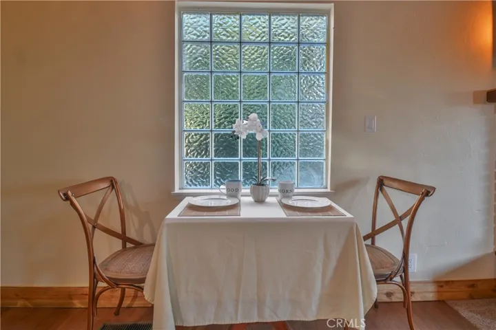 Eating are in open concept kitchen