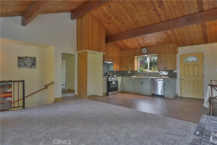 Family room into kitchen