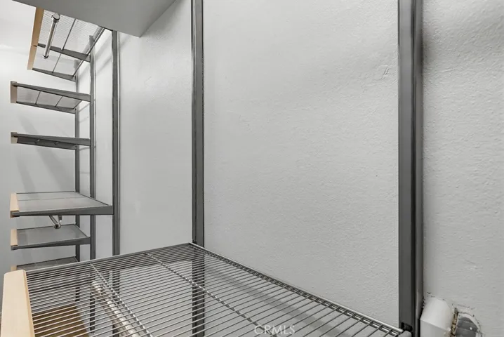 Closet with custom "Elfa system" shelving and lighting.