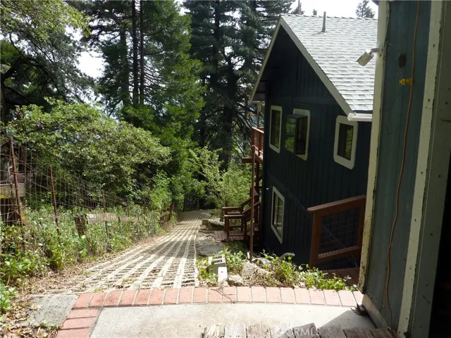 This is the walkway from the rear storage shed door to the back yard.
