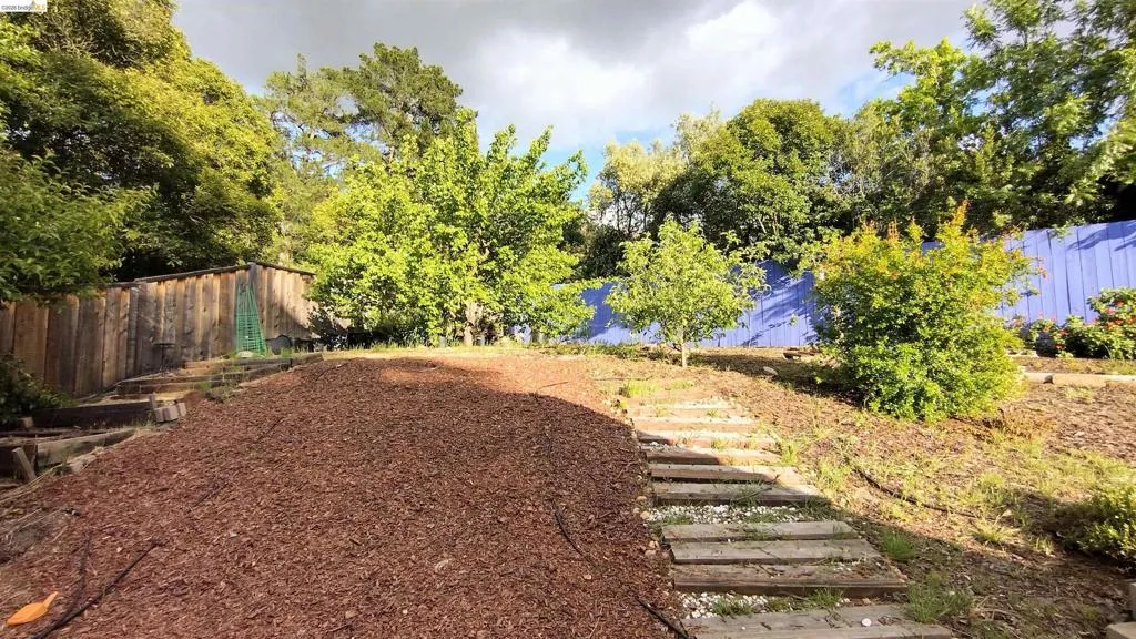 View of fenced yard