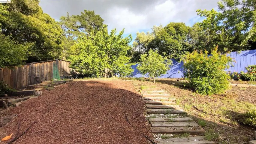 View of fenced yard