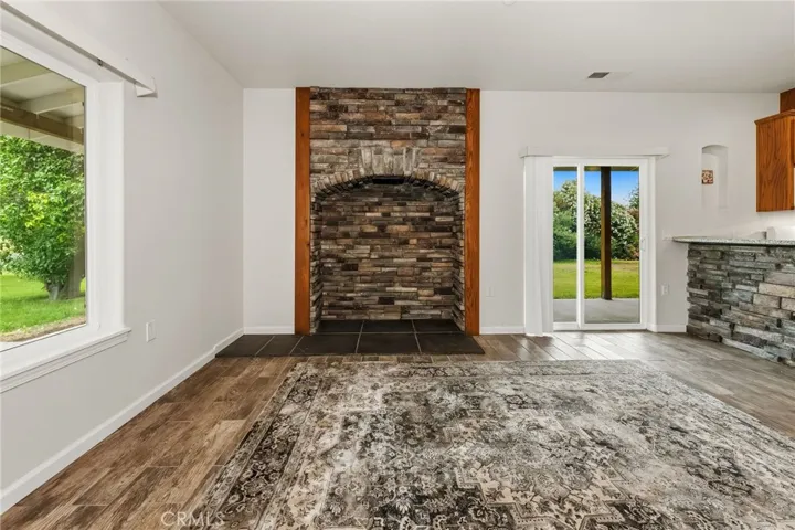 New Stone Hearth Enclosure w/stove pipe Ready for Wood Stove