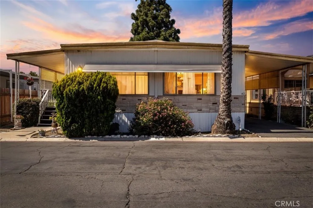 Front of home 300 N Rampart Unit#42, Orange, CA: Digitally Enhanced Front: Welcoming Front Exterior