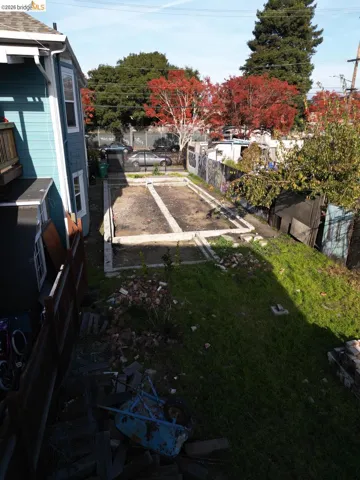 View of yard featuring a vegetable garden
