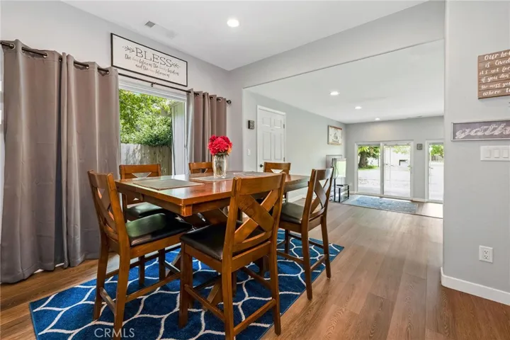 Dining Room view to family room and outside