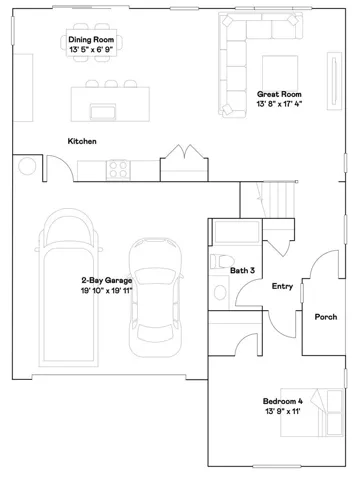 Residence 3 - level 1 floorplan