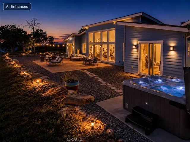 Imagine sunset and beyond, in the hot tub