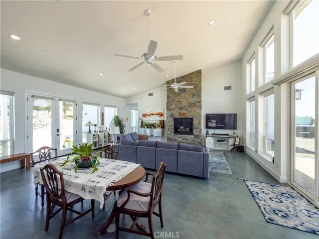 Open-concept living and dining