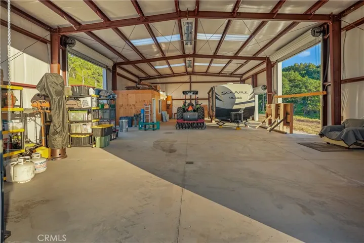 Whether for storage or projects, the shop is huge