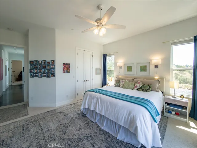 Bedroom with foothill views