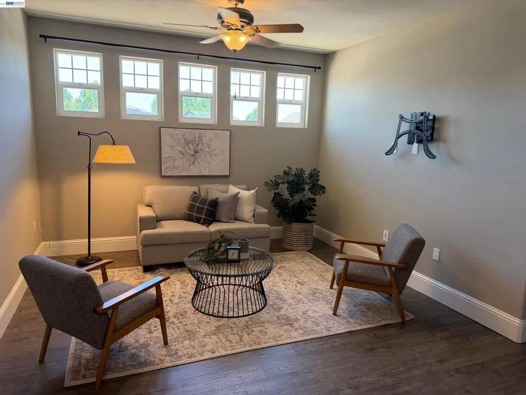 Versatile loft perfect for home office, media room, playroom or exercise space.