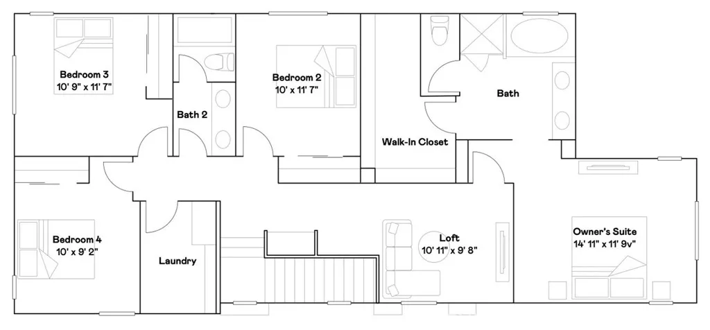 Residence 3 - level 2 floorplan