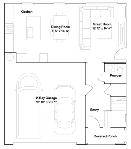 Residence 2 - level 1 floorplan