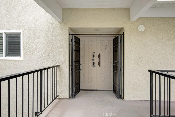 Pretty Double Door Entry and Iron Gates