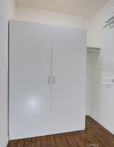The walk-in closet in the bedroom has a nice built in cabinet and clothing rods.  There's also a large closet in the hall.
