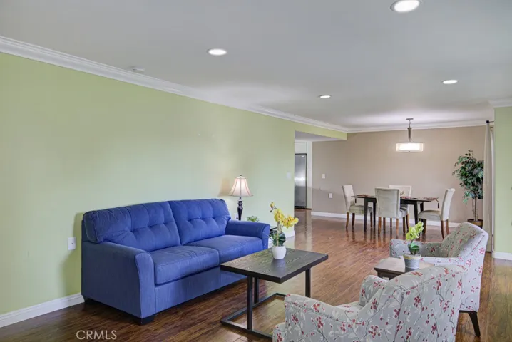 Looking from the living room toward the dining room.