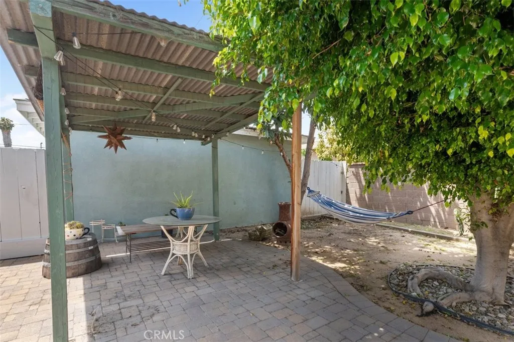 Sitting area back yard