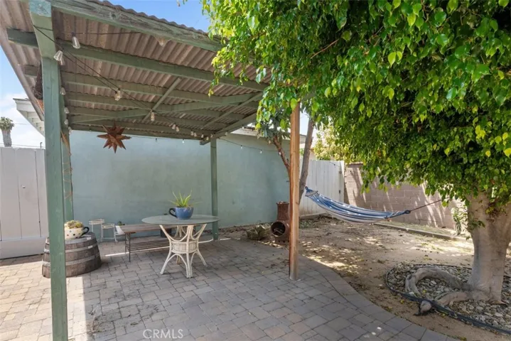 Sitting area back yard
