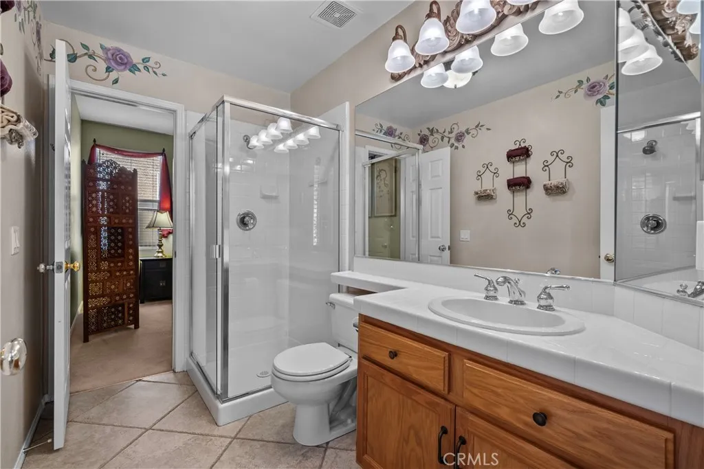 Downstairs bathroom with walk-in shower