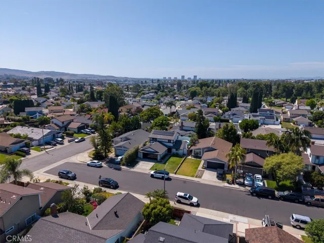 Wider aerial perspective showing the property within the Rancho Santa Margarita community.