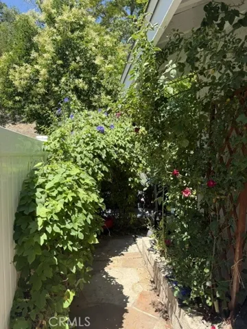 Side yard from the front door entrance, leading to the Backyard