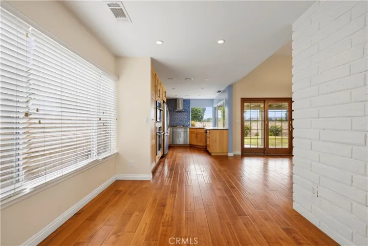 eat in kitchen area opened up after remodle