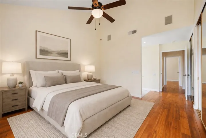  staging primary toward ensuite - multiple mirrored closet