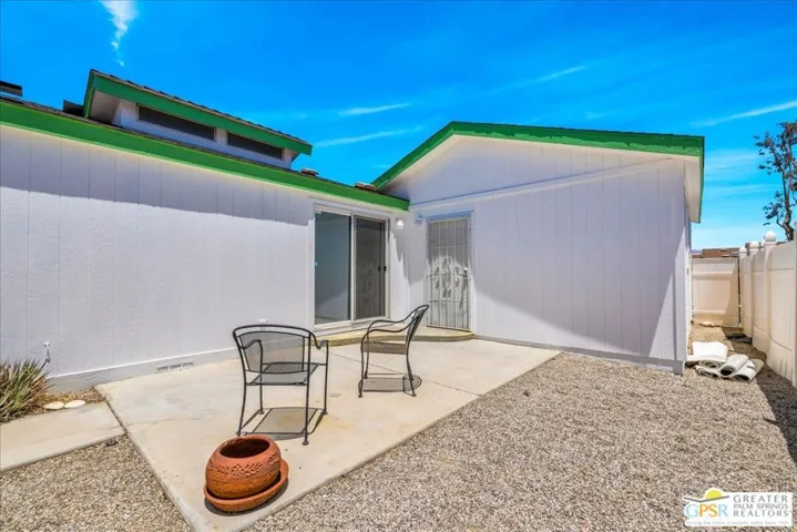 Open concrete patio
