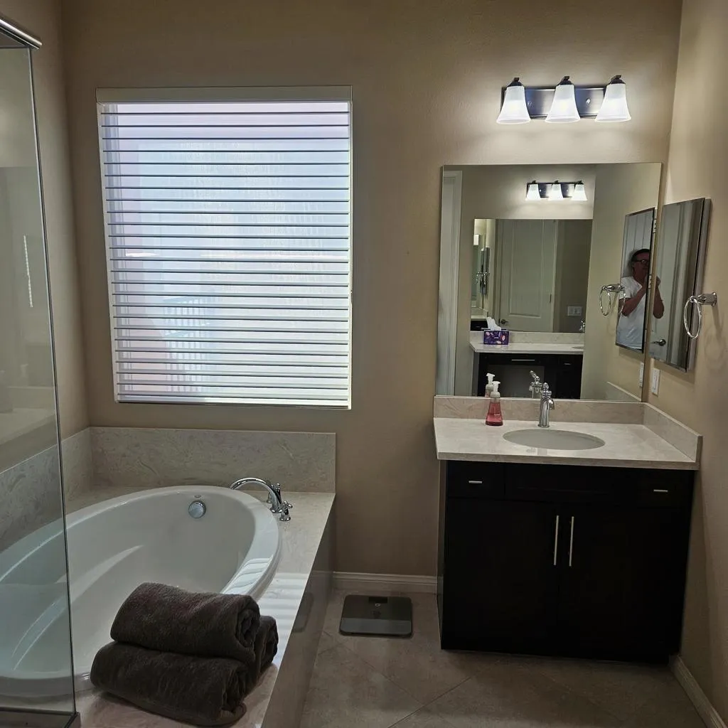 Master Bath tub his  her separate sinks