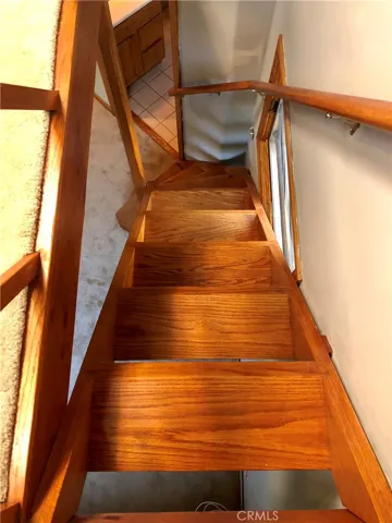 View from loft down the stairs