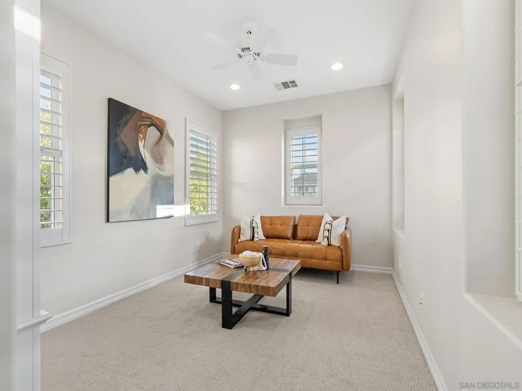 at the second level this bonus room is great for the kids or a second office.