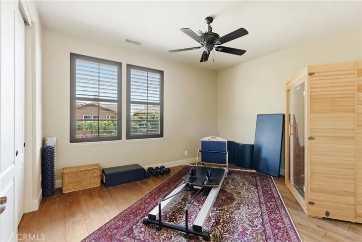 Dedicated wellness room offering flexibility for a home gym, Pilates studio, yoga space, or private retreat.