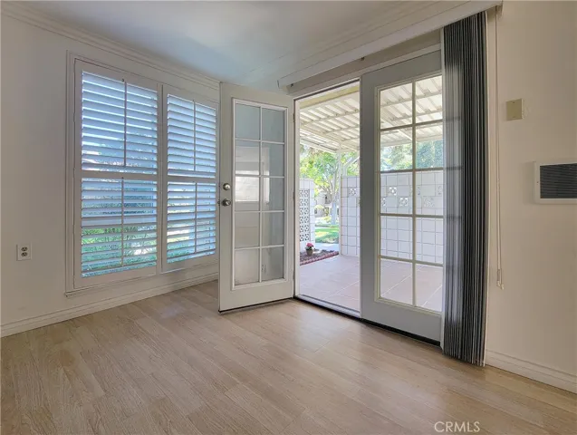 French doors leading to the front patio.