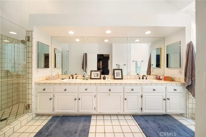 Primary separate shower and bath