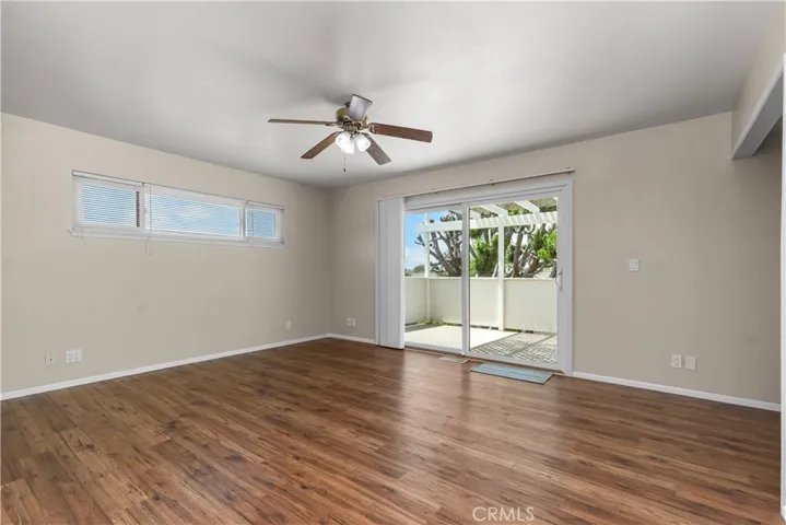 Primary bedroom opens up to balcony